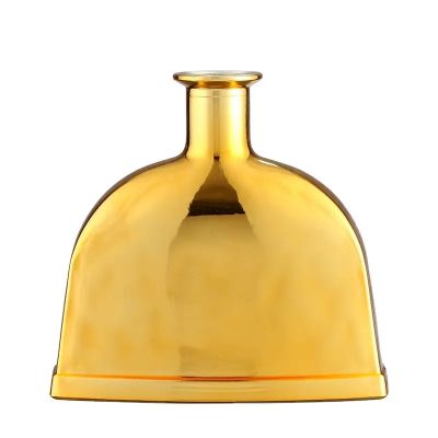 luxury diffuser Flat semicircular arch aromatherapy bottle electroplate fan bottle