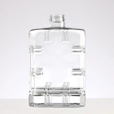 Square rectangular wine bottle whisky glass flask geometric square bottle