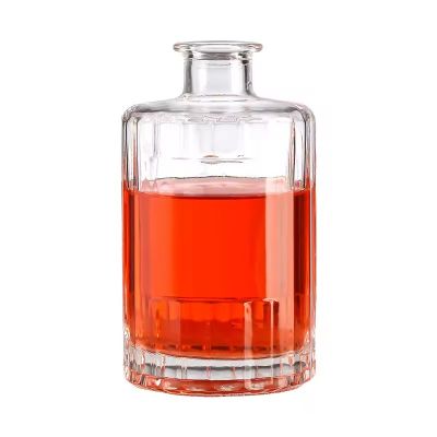 Custom Logo Premium Delicate Liquor Rum Gin Tequila Empty Vodka Glass Bottle
