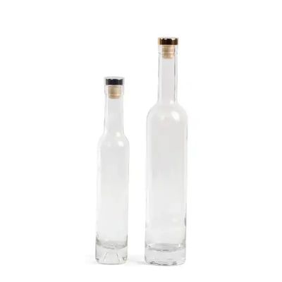 Custom 200ml 375ml 500ml 700ML 750 Ml Spirits Vodka Gin Liquor Glass Bottle With Cork Screw Cap