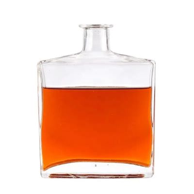 Wholesale Empty Vodka Rum Brandy XO Spirits 750 ml Flat Liquor Glass Bottle