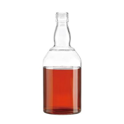 Wholesale Whisky Gin Rum Vodka Tequila Glass Bottle 100ml 250ml 375ml 500ml 750ml Round Liquor Glass Bottle with Cork