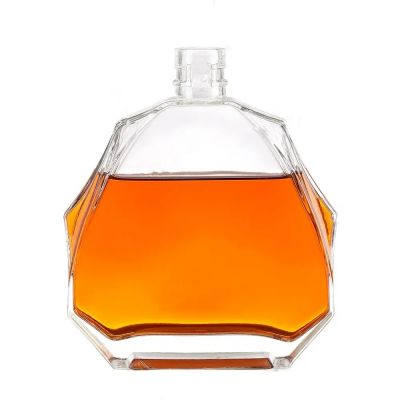 Printing logo custom 700ml high flint XO liquor vodka brandy whiskey spirit 750ml glass bottles