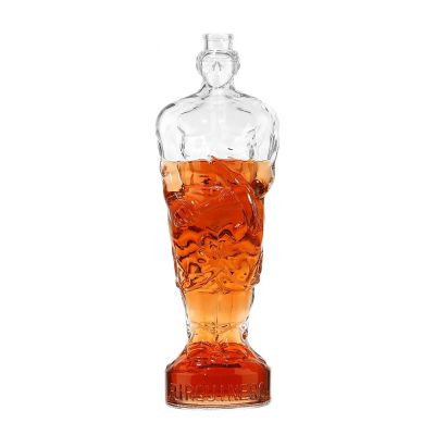 China Factory Direct Sale Super Flint Glass 750ml Liquor Glass Bottle for Spirits White with Cork in Bulk