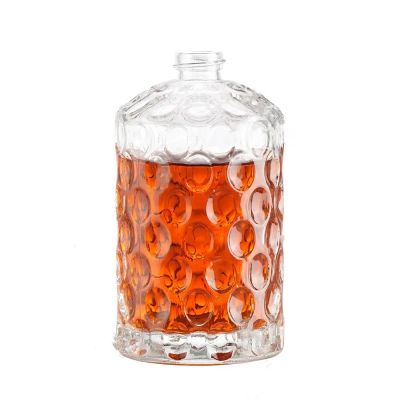 OEM/ODM custom made vodka beverage liquor bottle 500ml 750ml 1000ml crok tops spirits glass bottle