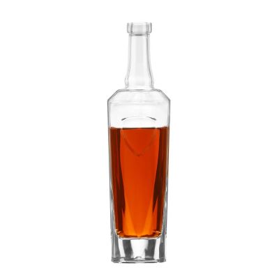 Wholesale empty glass wine bottle custom logo 750ml wine spirit liquor vodka whisky vodka gin tequlia agave glass bottle