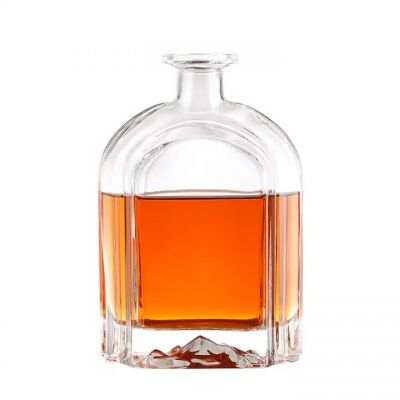Wholesale 500ml 750ml 1000ml Liquor fancy clear Whisky Gin Vodka Rum Tequila Glass Bottle