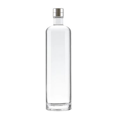 Customize Logo Printing 375 ml Empty High flint With Cork whiskey bourbon Liquor Glass Bottle