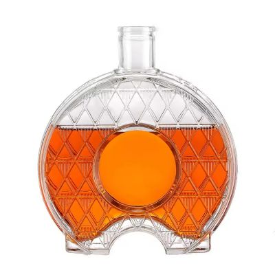 Manufacture Custom Bottle shape Clear 375ml 500ml 750ml Empty Liquor Whiskey Wine Spirit Glass Bottles
