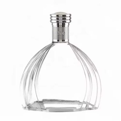 Hot Sale For Alcoholic Beverages 375ml 500ml 750ml Vodka Whisky Glass Bottle For Liquor With Cap plastic bottles