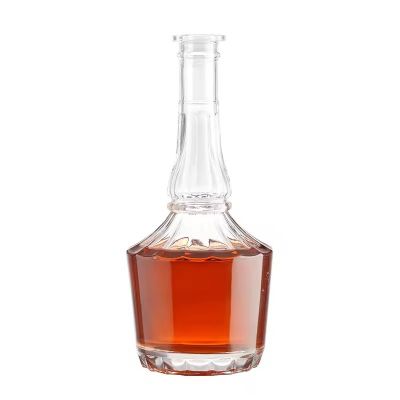 Wholesale Hot Sale Custom Made Vodka Glass Bottle 750ml Round Glass Bottle Unique Shape Glass Bottles