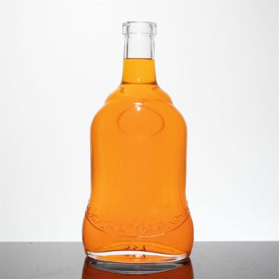 Newest Design 700ml Super Flint Glass Bottle for Liquor Sagnac brandy Gin Tequila Rum Bottle