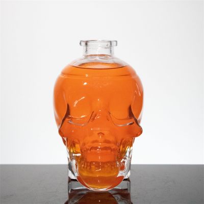 Gin Rum Carved Wine Glass Bottles Customized Beverage Clear Cork Decal Super Flint Glass Bottle 750ml