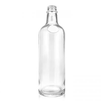 Gin Rum Bottle Liquor Spirits Alcohol Bottle Factory Wholesale Cylinder Round Vodka Whiskey Glass Embossed Glass 500ml Beverage
