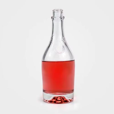 750 ml nordic glass liquor bottles round customized logo glass liquor bottle whisky liquor glass bottle