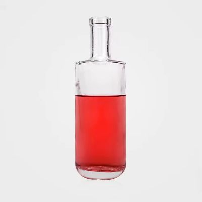 Chinese PVC heat shrink class round unique creative wine bottle empty shaped glass wine bottle 700ml