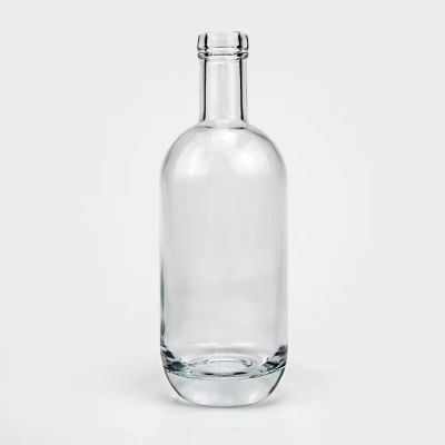 750ml Clear Hot Vodka Brandy Frosted Wine Glass Bottles for Liquor with Cork
