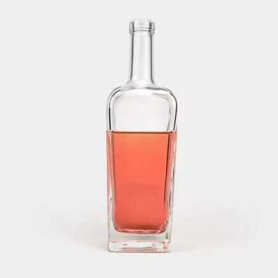 Fancy Square Glass Wine Bottles 700ml Glass Liquor Bottle