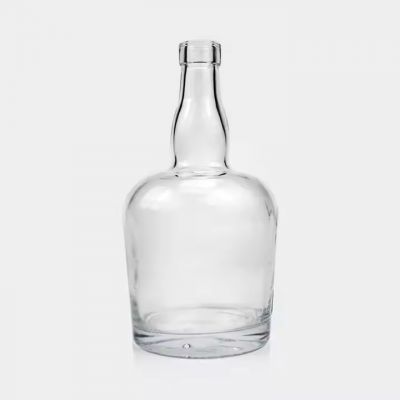 Wholesale Custom 700ml Clear Round Glass Liquor Bottles