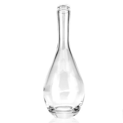 50cl 500ml Clear Glass Wine Bottle With Cork Unique Shape Beverage Liquor Bottle