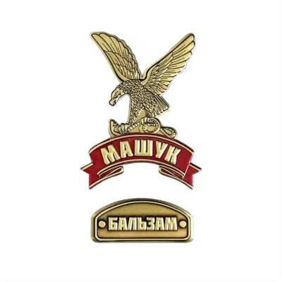 Metal Aluminum Zamac Eagle Shape Sticky Box Bottle Label For Vodka Gin Rum Whisky Tequila Decoration Logo Badge