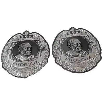 Custom Logo Sticker 3D Metal Labels Brand badge Embossed Wine Bottle Label