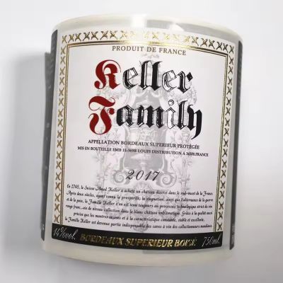 Waterproof Adhesive Glossy Laminated Vinyl Logo Custom Bottle Sticker Gold Foil UV wine Labels Printing