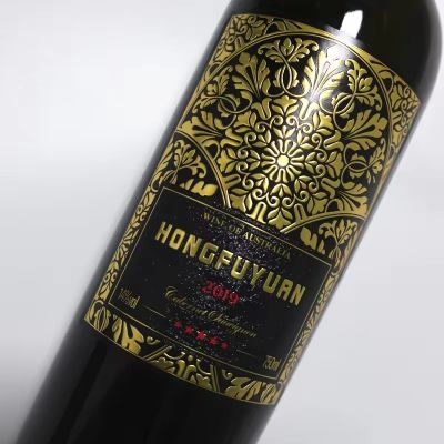 Custom Luxury Glossy Bright Sliver Gold Foil Bopp Gold Foil hot stamping Sticker Labels For Packaging