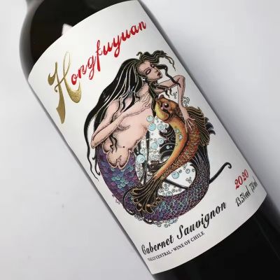 New Design Wholesale Price Custom Paper Wine Bottle Adhesive Label Sticker