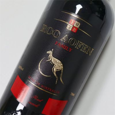 custom self-adhesive label roll sticker spot UV for wine bottle,holographic label wine