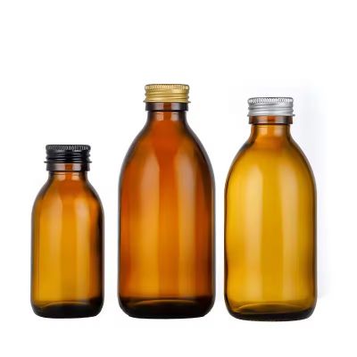 30ml 60ml 100ml 125ml 150ml Amber Syrup Oral Liquid Glass Bottles Supplement Filling Bottles
