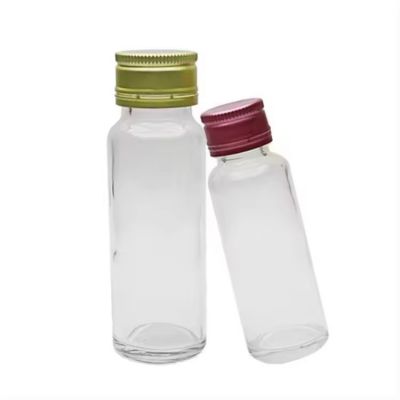 wholesale 30ml 50ml clear glass syrup bottles transparent oral liquid glass bottle with tamperproof caps