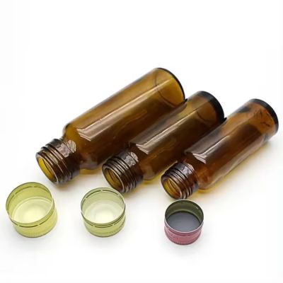 wholesale Empty round Oral liquid medical syrup glass bottles with aluminum screw cap