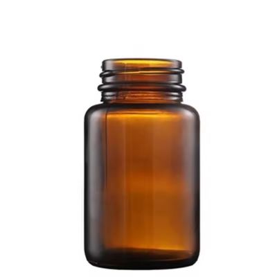 Hot Sale Pharmaceutical Bottles 120ml Amber Wide mouth Glass Bottle Medical Pill Bottles