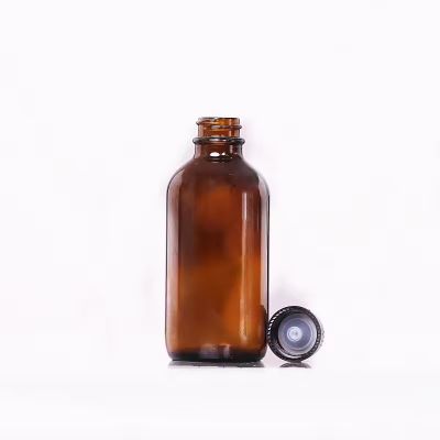 Wholesale 30ml 60ml 120ml 250ml 500ml 1000ml Small Mouth Empty Amber Boston Round Bottle 1 Ltre