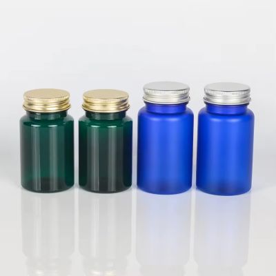 BPA Free Food Grade Transparent Frosted PET Plastic Tablet Supplement Pill Capsule Bottles Pill Bottle With Aluminum Cap