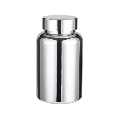 BPA Free Plastic Bottle Manufacture Sliver 120cc Capsule Bottle Plastic Supplement Bottle With Flip Top Cap