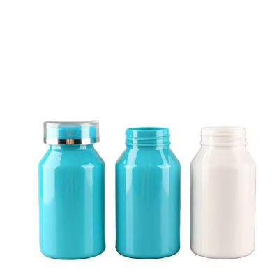 CUSTOMIZED Design 150ml Plastic Black Bottle Pharmaceutical with Black Flip Lip Screw Cap PET jar for Pills Capsules Tablet