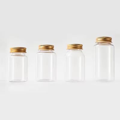 Factory30ml 50ml 80ml 100ml Wholesale Custom Logo Food Grade Tablet Health Product Bottle Transparent PET Capsule Bottle