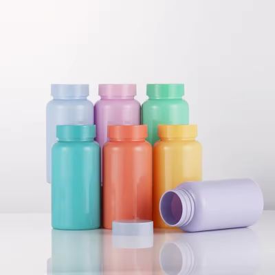 Plastic pill bottles 80ml 100ml 120ml 150ml PET pharmaceutical capsule pill bottle with seal medicine vitamin bottles containers