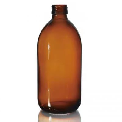 500ml Amber Glass Sirop Bottle with Black /white PP Cap