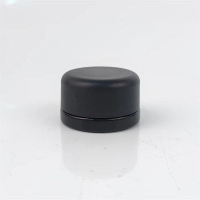 28/400 38/400 round edge matte black CR cap black glass jar lids child resistant cap/lids/closures with vented liner