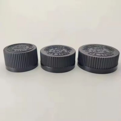 28mm 400 thread no-spill child resistant certified caps with foam liner black white CR lid SG-90 Heat Induction Foil Inner seal