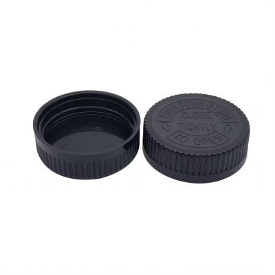 Free samples 53 mm child resistance cap 53/400 black screw CRC cap