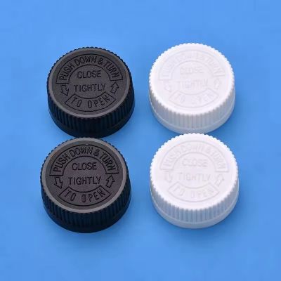 Pill child proof cap plastic bottle medicine caps 32mm cheap
