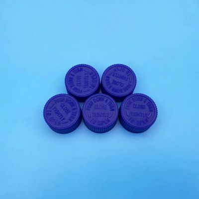 24/410 Popular Blue Matte CRC Cap Twist Lock Closures Medicine Vials PP Child Resistant Caps