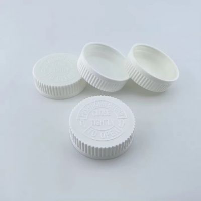 China Factory Text Prompts Pressure Screw Cap Children Elder Safety Closures 53/400 Medicine Child Resistant Cap