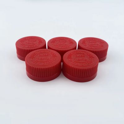 Bulk 32 MM Text Tip CRC Cover Medicine Healthcare Capsule Bottle Child Safety Cap Matte Stripe Child Resistant Caps