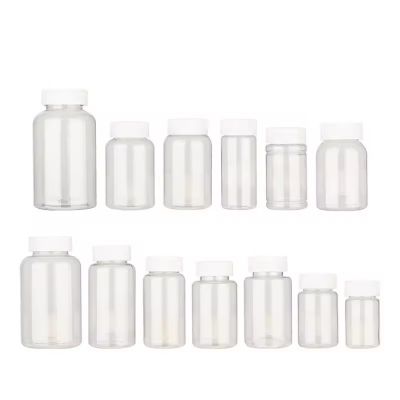 Empty Plastic Medicine Pill Bottle Container Solid Powder Pharmacy Vials Child Resistant Cap Medicine Chemical Bottles