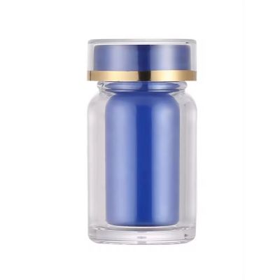 CUSTOM Empty Pill Bottles with Caps 60ml PS Bottle & PP Inner Tank Medicine Container for Tablets Capsule Cod Liver Oil Health